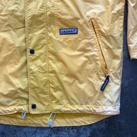 Sperry Top-Sider Vintage Yellow Sailing Jacket Parka M Gorpcore Nautical Retro - Picture 5 of 12